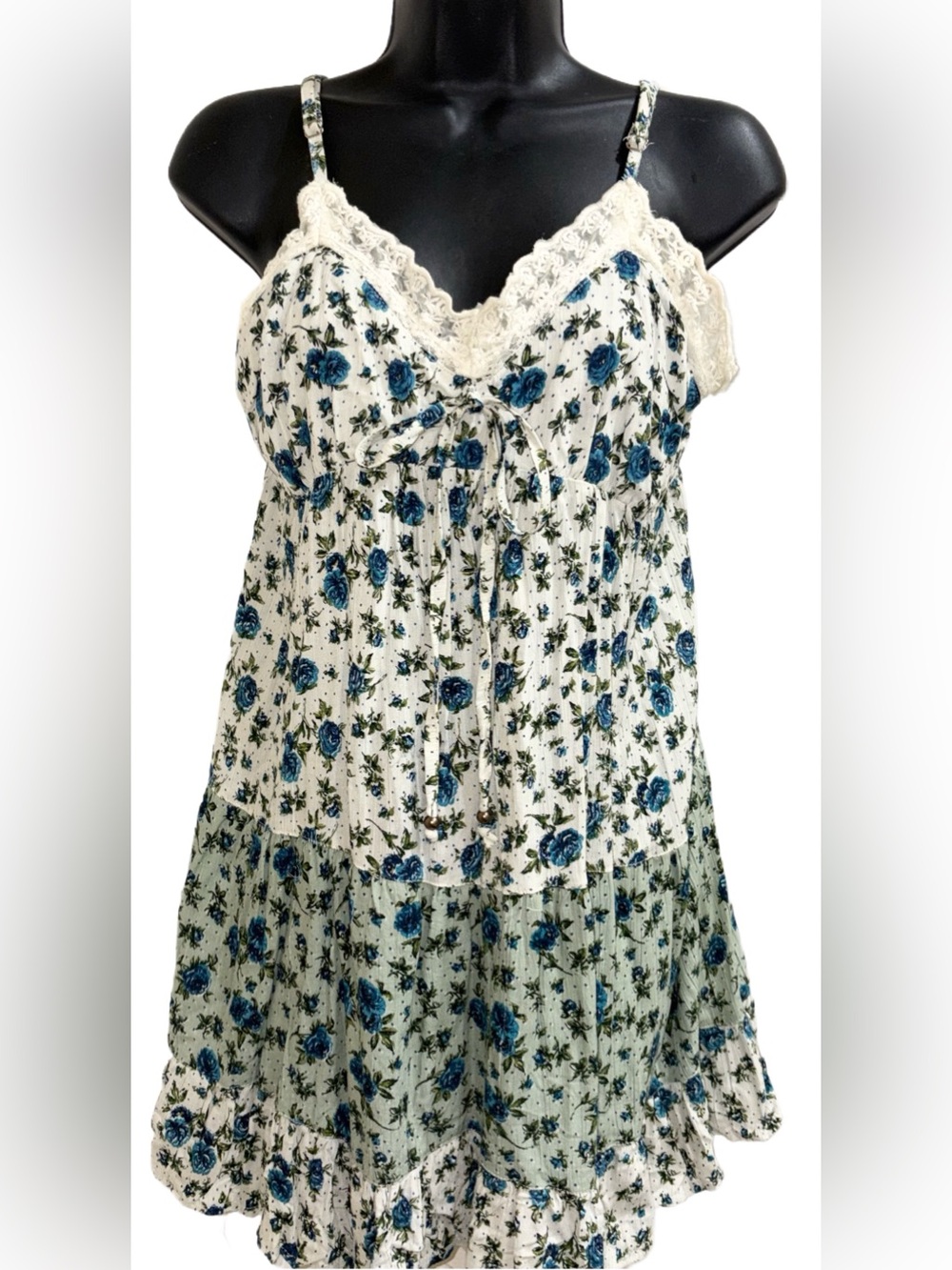 Angie Lace-Trim Floral Slip Dress -⭐️NWT⭐️